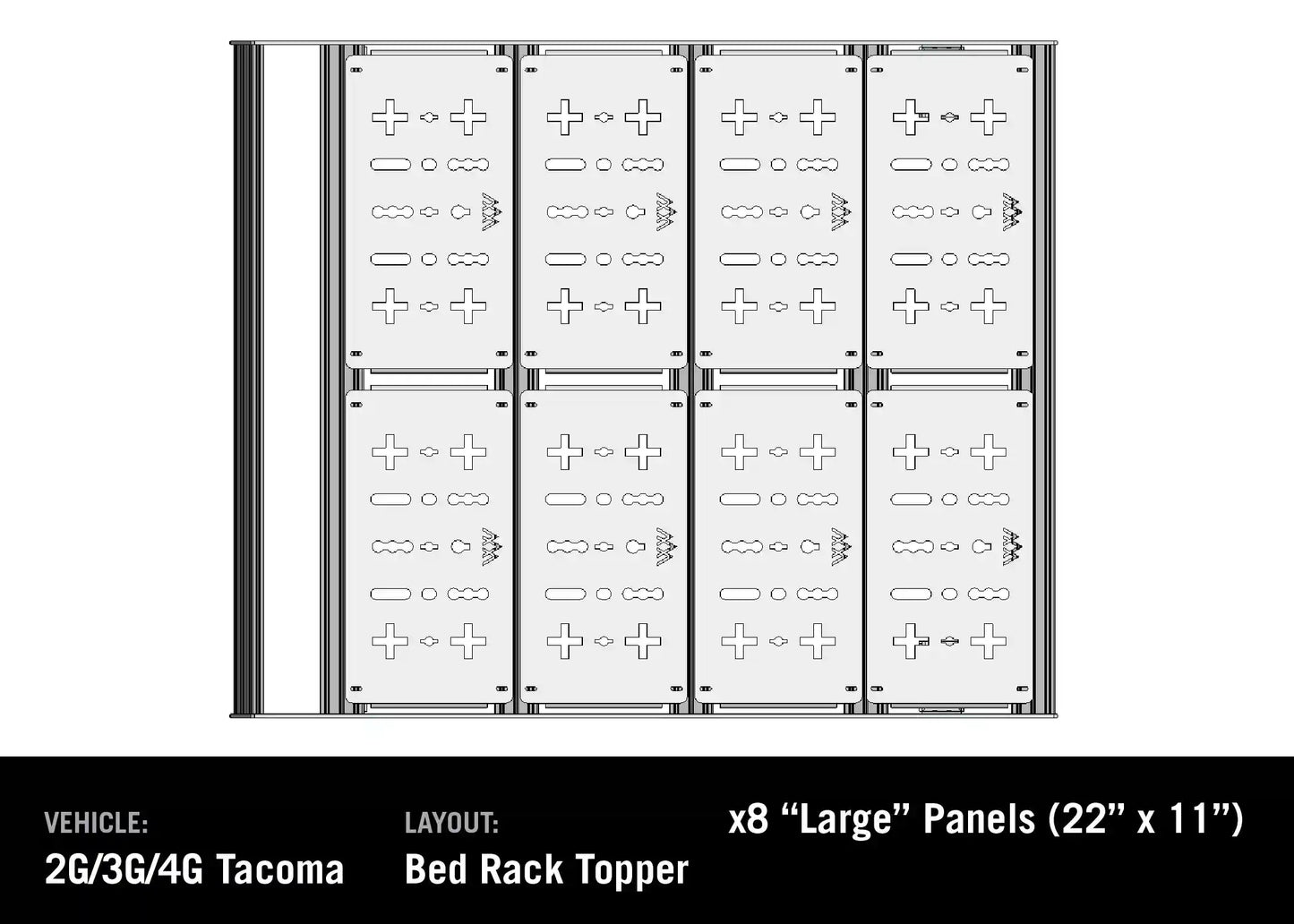 Toyota Tacoma Bed Rack - DRIFTR Topper (Add-on) - 4 Wheel Overland